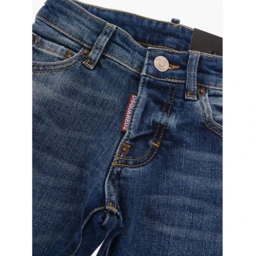 Mid-Waist Denim Pants