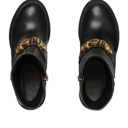 Logo-Plaque Leather Boots