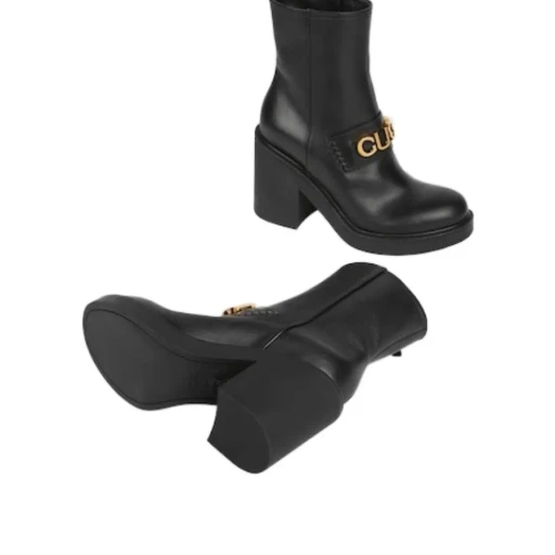 Logo-Plaque Leather Boots