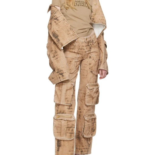 Camouflage Pattern Denim Coat