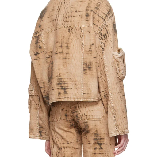 Camouflage Pattern Denim Coat