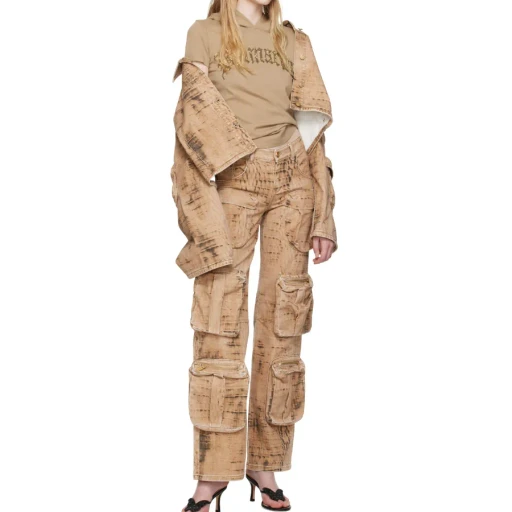 Camouflage Pattern Denim Coat