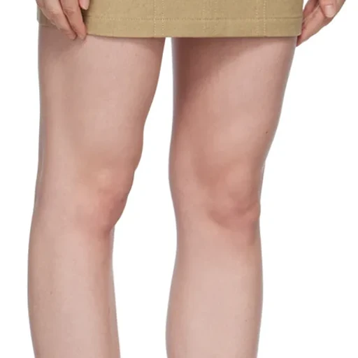 Zip-Up Cotton Mini Skirt