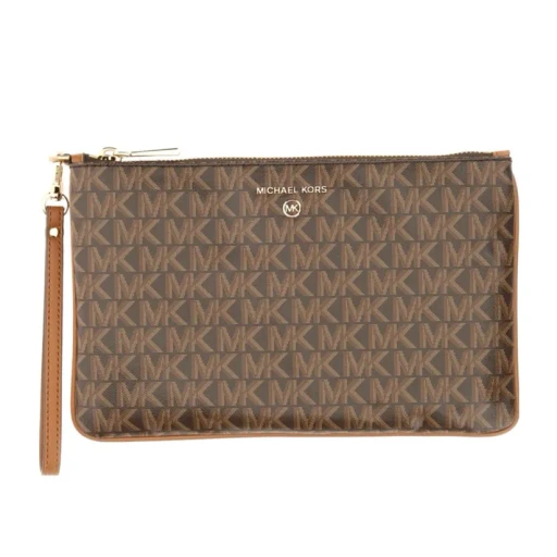 Monogram Leather Clutch Bag