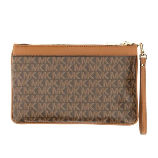 Monogram Leather Clutch Bag