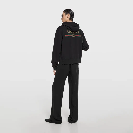 Cashmere Blend Zip Jacket With Print