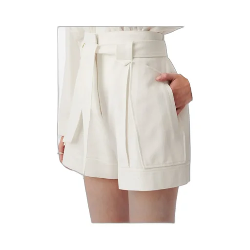 Iro Belted High-Waist Tailored Shorts
