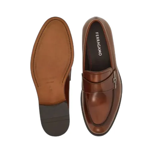 Gancini Button-Trimmed Penny Casual Shoes