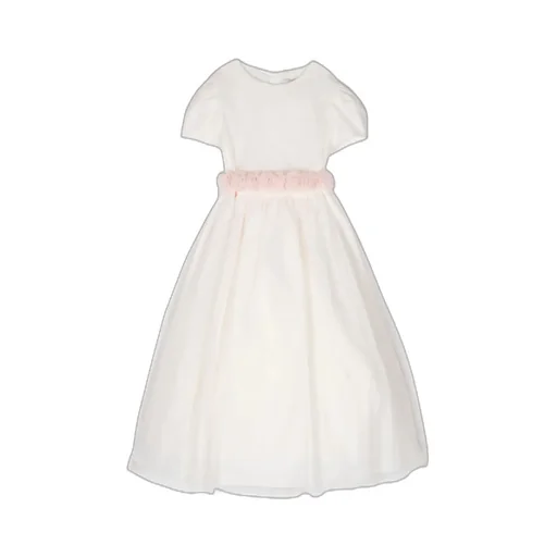 Floral-Appliqué Tulle Dress