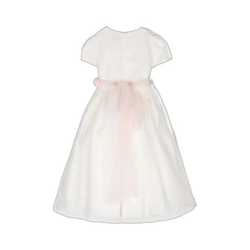 Floral-Appliqué Tulle Dress