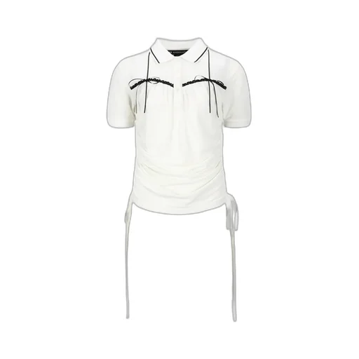 Bow-Detail Polo Top