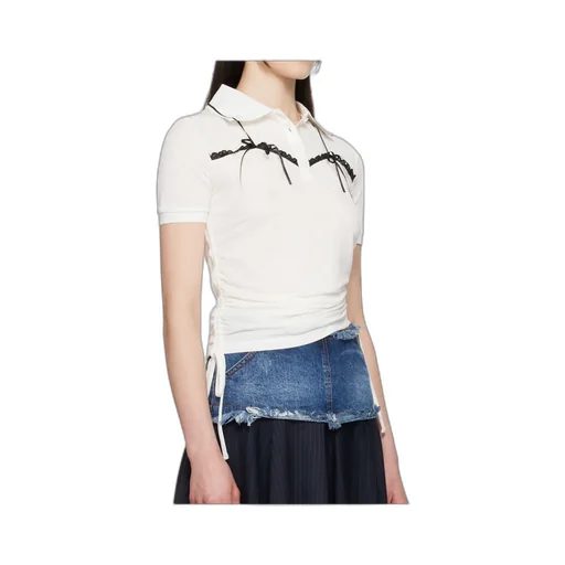 Bow-Detail Polo Top