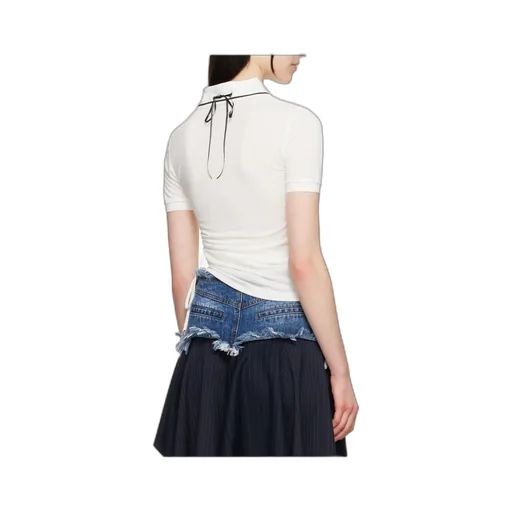 Bow-Detail Polo Top