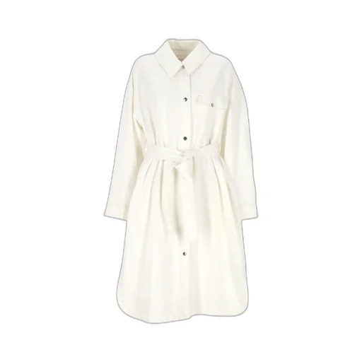 Yves Salomon Belted Shirt Dress