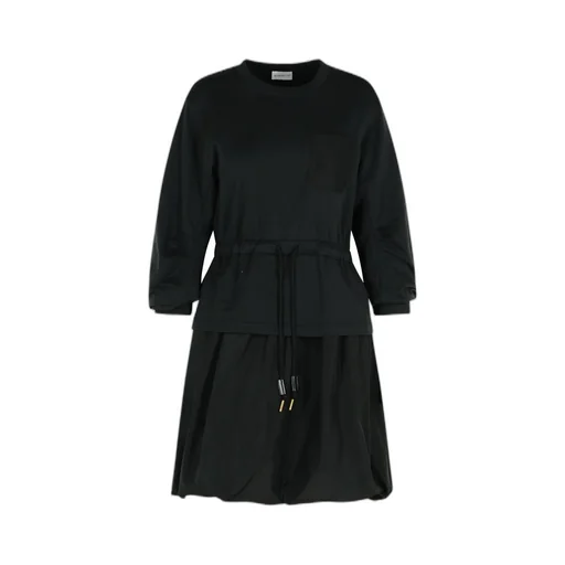 Moncler Layered Drawstring Waist Dress