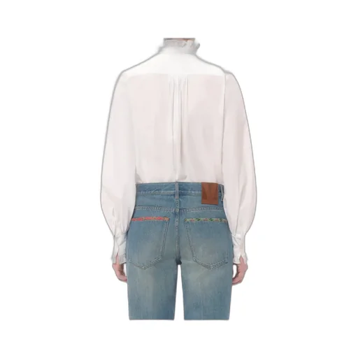 Valentino Button-Up Ruffle Detailed Shirt