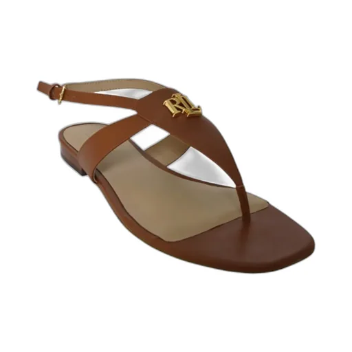 Lauren Ralph Lauren Logo Plaque Slingback Sandals