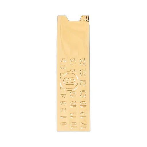 Mm6 Maison Margiela Numeric Engraved Asymmetric Earrings