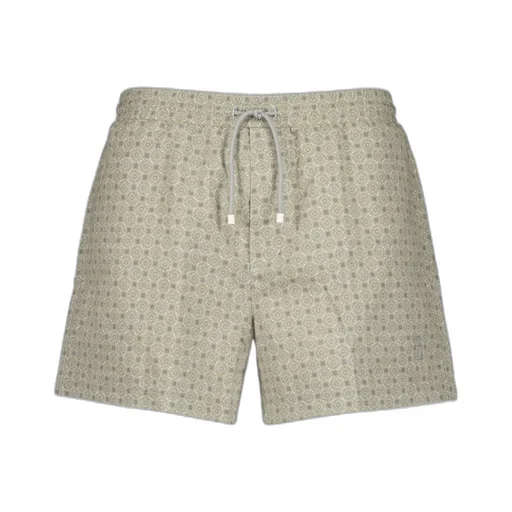 Geometric-Print Swim Shorts