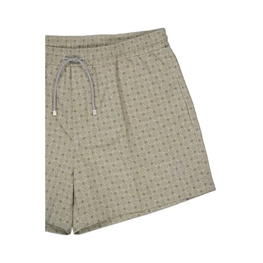 Geometric-Print Swim Shorts