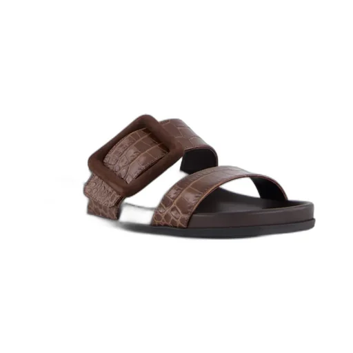 Brown Calf Leather Sandals