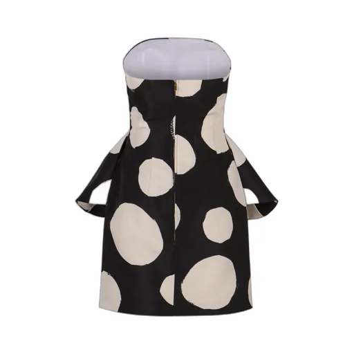 Nina Ricci Techno Taffeta Peplum Dress