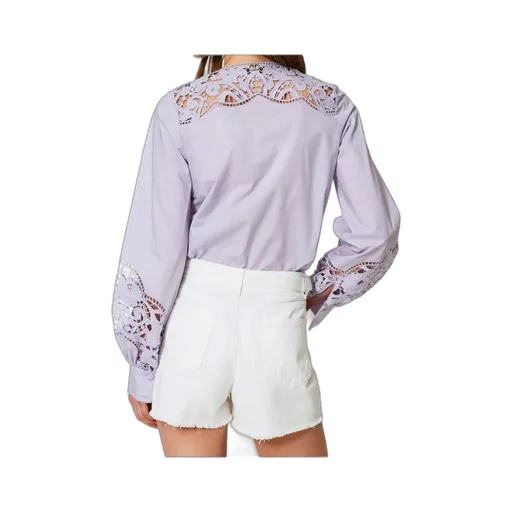 Twinset Frayed Hem Belted Shorts