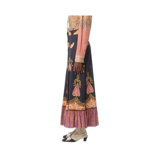 Paisley-Print Maxi Skirt