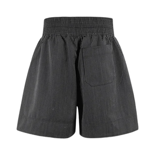 Paco Rabanne Logo Embroidered Striped Shorts