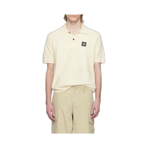 Stone Island Short-Sleeved Knitted Polo Shirt