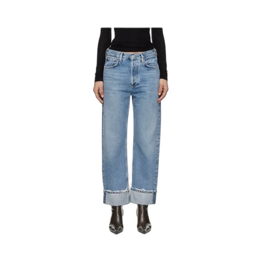 Five-Pocket Straight-Leg Denim Trousers