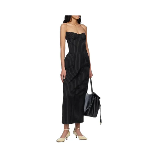 Pinstripe Midi Dress