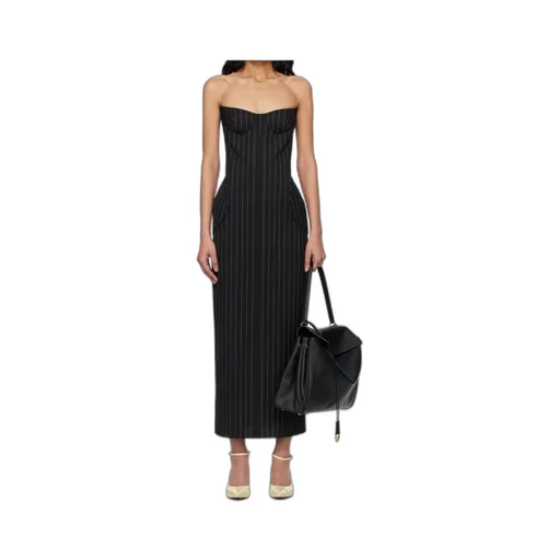Pinstripe Midi Dress