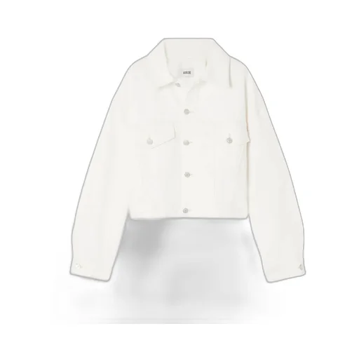 Button Cropped Denim Jacket