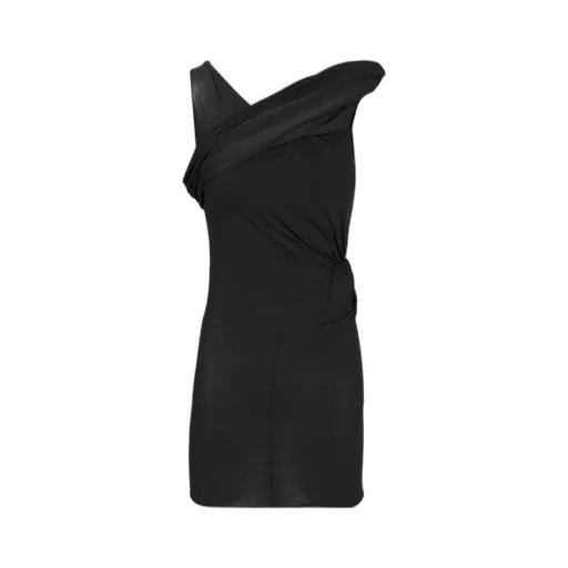 Rick Owens Sahara Asymmetric Gathered Sleeveless Top