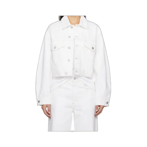 Button Cropped Denim Jacket