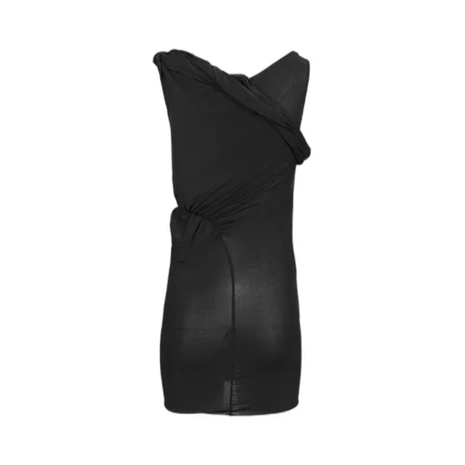 Rick Owens Sahara Asymmetric Gathered Sleeveless Top