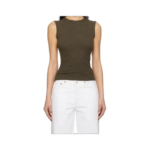 Stretch Ribbed-Knit Vest
