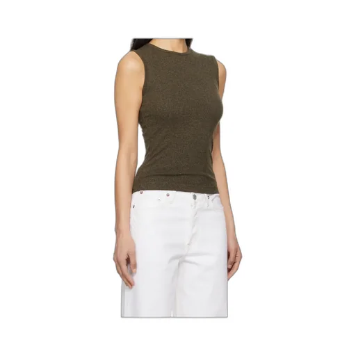 Stretch Ribbed-Knit Vest