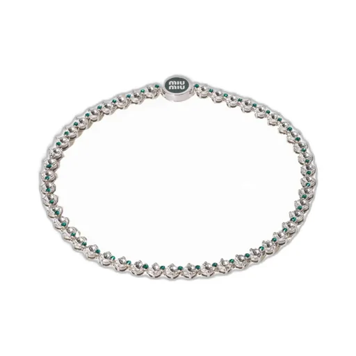 Metal Necklace With Crystals