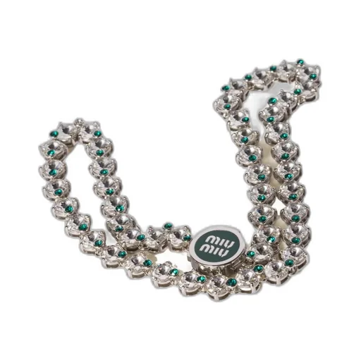 Metal Necklace With Crystals