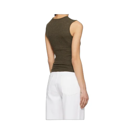 Stretch Ribbed-Knit Vest