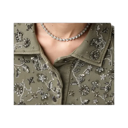 Metal Necklace With Crystals