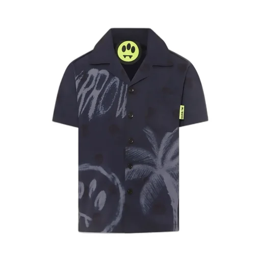 Barrow Kids Short Sleeved Skull-Pattern Shirt