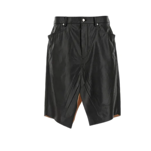 Rick Owens Slivered Leather Skirt