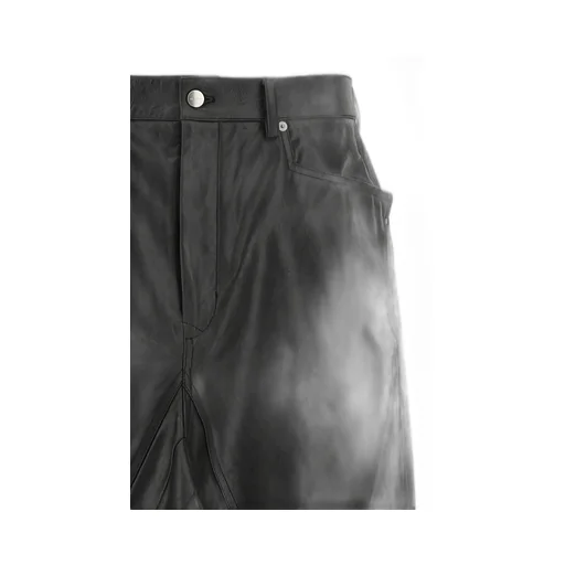 Rick Owens Slivered Leather Skirt