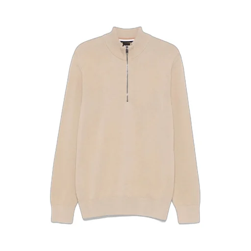 Zipped Cotton Sweater