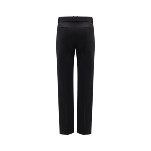 Saint Laurent Pleat Detailed Straight Leg Trousers