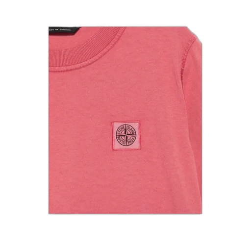 Stone Island Junior Logo Embroidered Crewneck T-Shirt