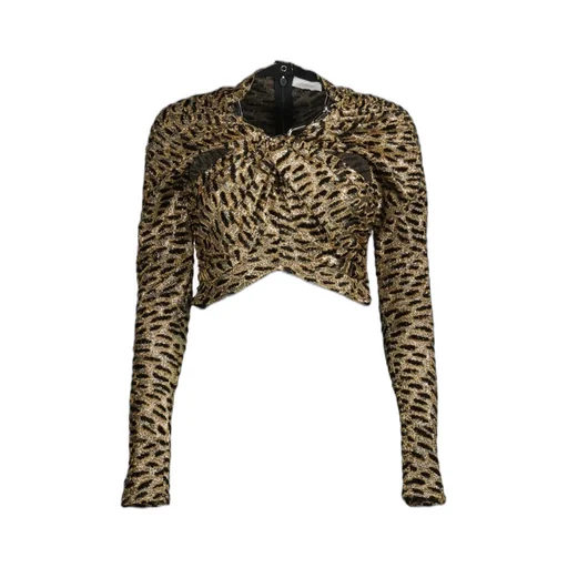 Paco Rabanne Metallic Jacquard Twisted Chain-Link Top